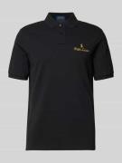 Classic fit poloshirt met labelstitching