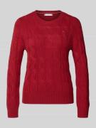 Regular fit gebreide pullover van pure wol