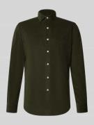Regular fit vrijetijdsoverhemd met logostitching, model 'CORDUROY'