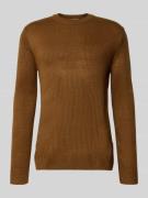 Regular fit gebreide pullover van ribtricot