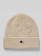 Beanie met labeldetail