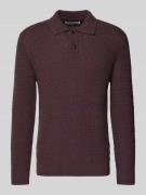 Gebreide pullover van wolmix met polokraag, model 'CAIDEN'