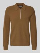 Gebreide pullover van wol met ritssluiting, model 'ISAKS'