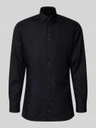 Regular fit zakelijk overhemd van puur katoen