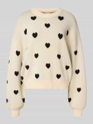 Gebreide pullover met pofmouwen, model 'CHARLOTT'