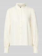 Regular fit blouse met lange mouwen van viscosemix, model 'BUMPY'