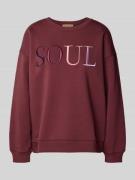 Sweatshirt met stitching en ronde hals