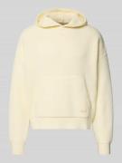 Gebreide pullover met capuchon en kangoeroezak, model 'Script'