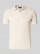 Slim fit poloshirt met V-hals