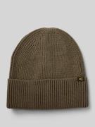 Beanie van een mix van katoen en kasjmier