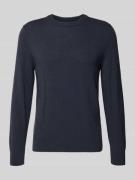 Regular fit pullover van katoenmix met scheerwol