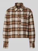 Regular fit overhemdblouse met logopatch, model 'Boxy'