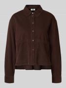 Boxy fit corduroy blouse van een mix van katoen en viscose