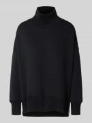 Sweatshirt van viscosemix met opstaande kraag, model 'barker'