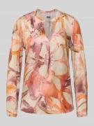 Blouse van viscose met V-hals