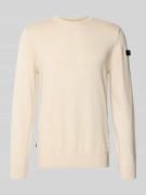 Gebreide pullover met ribboorden