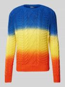Gebreide pullover met ribboorden