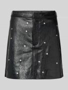 Minirok in leerlook, model 'Altari'