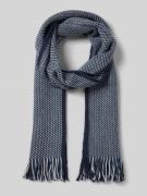 Sjaal van wolmix met franjes