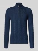 Gebreide pullover met ritssluiting, model 'BASIM'