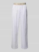 Relaxed fit pyjamabroek met logostitching, model 'Sleep'