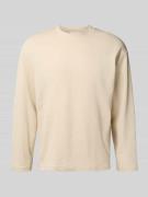 Loose fit shirt met lange mouwen van katoenmix, model 'LOOSEOSCAR'