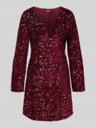 Mini-jurk met pailletten van fluweel, model 'KAM'