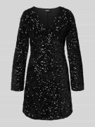 Mini-jurk met pailletten van fluweel, model 'KAM'