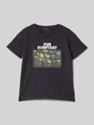 Regular fit T-shirt van puur katoen