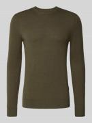 Gebreide pullover met ronde hals, model 'BAGGE'