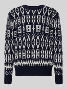 Relaxed fit gebreide pullover van wolmix