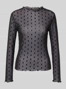 Slim fit blouseshirt met ronde hals, model 'JULIET'