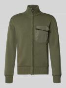 Gebreid jack met opstaande kraag, model 'BERTI'