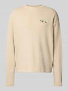 Oversized sweatshirt met structuurmotief