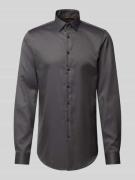 Slim fit zakelijk overhemd met extra lange mouwen