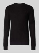 Gebreide pullover met ribboorden, model 'LINK'