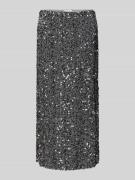 High waist midirok met pailletten, model 'FAITH'