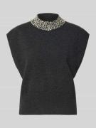 Gebreid jack met opstaande kraag, model 'manzi'