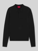 Slim fit poloshirt van viscosemix