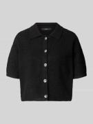 Regular fit gebreid jack met sierknopen, model 'DIANA'