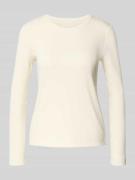 Shirt met lange mouwen en geribde ronde hals