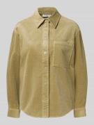 Relaxed fit overhemdblouse van katoenmix