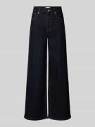 Wide leg jeans van katoenmix