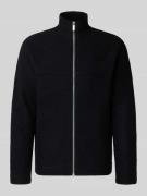 Regular fit cardigan van zuivere wollen bouclé, model 'NEALY'