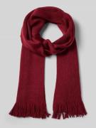 Sjaal van wolmix met franjes