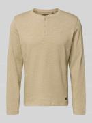 Shirt met lange mouwen en korte knoopsluiting, model 'BRAT'