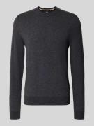 Regular fit gebreide pullover van een mix van katoen en scheerwol, mod...
