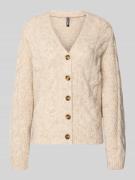 Regular fit gebreid jack met wol, model 'NINA'