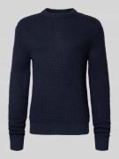 Gebreide pullover met ribboorden, model 'LINK'