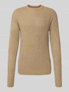 Gebreide pullover met ronde hals, model 'PANNEL'